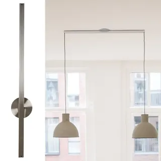 Lightswing Twin Aufhängesystem für zwei Hängelampen - Edelstahl 90cm - Müheloses Schieben, Drehen und vorübergehendes Abnehmen der zwei Pendelleuchten