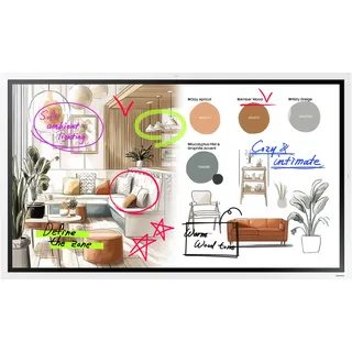 Samsung Flip WM55FX - 140 cm (55") Diagonalklasse WMFX Series LCD-Display mit LED-Hintergrundbeleuchtung - Bildung / Geschäft - mit interaktives Whiteboard integriert, Touchscreen (Multitouch) - Tizen OS - 4K UHD (2160p) 3840 x 2160 (LH55WMFWBGCXEN)