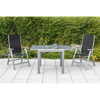 Merxx Ausziehtisch 120 x 70 x 75,5 cm silber