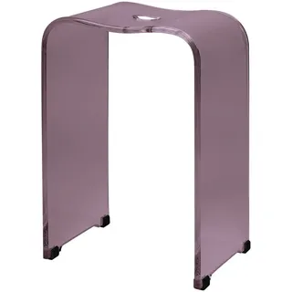 bremermann Duschhocker ergonomisch Acryl mauve-transparent ca. 33 x 27,5 x 48 cm