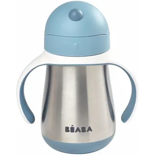 BÉABA Trinklernbecher 2 in 1 Babyflasche Blue 250 ml