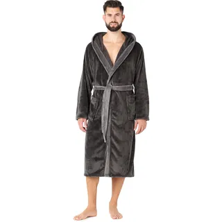 Ladeheid Herren Bademantel lang mit Gürtel LA40-221 - S