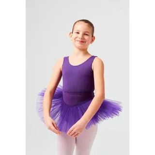 tanzmuster Tüllrock Ballett Tuturock Pia Tutu Ballettrock aus Tüll mit Bund aus Baumwolle lila 128/134