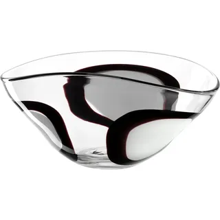 LEONARDO OCCHI BLANC Vase Vase in ovaler Form Glas Schwarz, Transparent