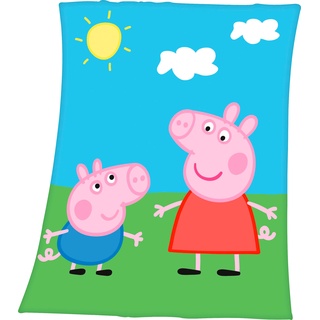 Kinderdecke "Peppa Pig" Wohndecken Gr. B/L: 130 cm x 160 cm, bunt Decken Wohndecken mit tollem Peppa Pig Motiv, Kuscheldecke