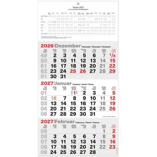 Adina Dreimonatskalender B4 48,5x23,5cm 2027