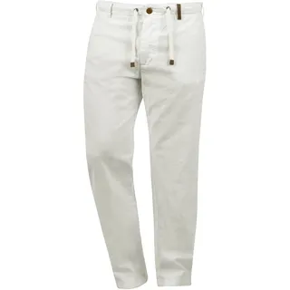 Leinenhose INDICODE "Leinenhose IDIves", Herren, Gr. XXL, N-Gr, weiß (off, weiß), Obermaterial: 55% Leinen LI. 45% Baumwolle CO., Hosen