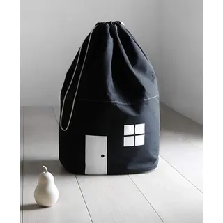 Aufbewahrungssack Tasche Sack Korb Wäschekorb Kinderzimmer Kinder Wohnzimmer Bad Badezimmer Eimer Spielzeug (Schwarz)