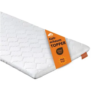sleepling, Topper aus Kaltschaum, orthopädische Matratzenauflage, 6 cm hoch, Kaltschaum, Matratzentopper, Boxspringmatratzen und Boxspringbett geeignet 100 cm x 200 cm x 6 cm
