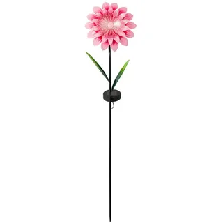 Dehner Solarleuchte Kunststoff/Metall 19 x 93 x 13 cm inkl. Dämmerungssensor rosa