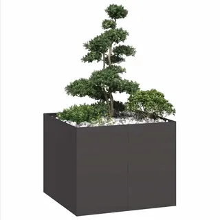 vidaXL Pflanzkübel 100 x 100 x 80 cm Schwarz