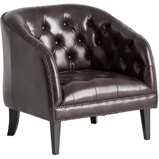 Sessel Chesterfield Oakland Echtleder braun Clubsessel Ledersessel Büro Möbel