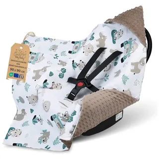 Totsy Baby Einschlagdecke Babyschale Baby Decke 90x90 cm - Fußsack Blanket für Kinderwagen, Totsy Baby schwarz