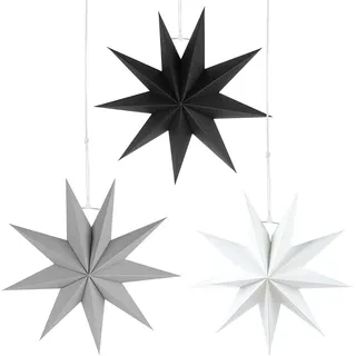 Faltstern Weihnachten, 3 Stück Stern Zum Aufhängen, Papier Stern Dekoration Falt