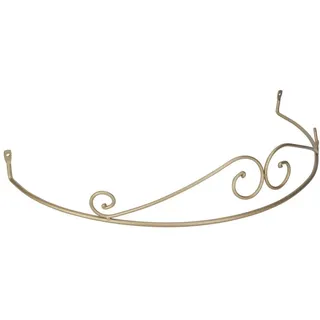 DécoProfi Betthimmel Rundbogen für Himmelbett, Baldachin (Set, 3-tlg., inklusive 2 Raffringen), optimal für Vorhänge mit Bindebändchen goldfarben