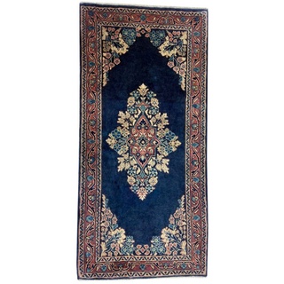 Orientteppich Perserteppich Sarough 149 x 70 cm, Borento, rechteckig, Handgeknüpft blau