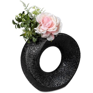 formano Blumenvase Vase rund18cm in schwarz-matt