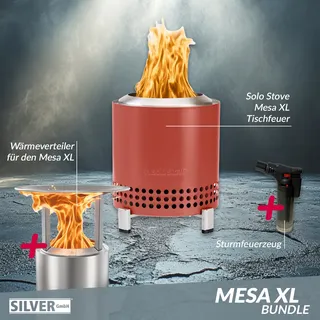 Solo Stove Mesa XL Tischfeuer Ø 17,8cm Tischkamin Outdoor Mulberry & Mesa XL Wär...