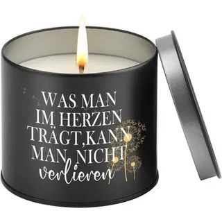 Trauerkerze mit Spruch Sojawachs 50 Std Brenndauer Glasdose