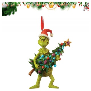 Lubgitsr Christbaumschmuck Grinch Hängende Ornament Weihnachtsbaum Dekorationen Anhänger,lustige (1-tlg) grün