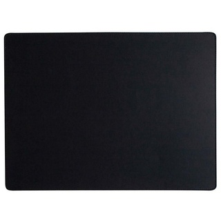 Platzset, adorist, (1-St), Leder Tischset, Lederunterlage KANON rechteckig, schwarz (weiße Naht) schwarz