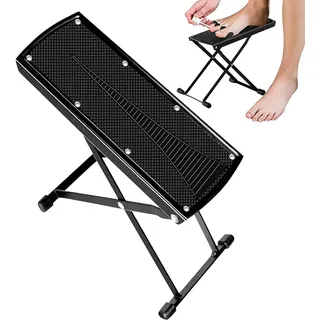 Pediküre-Fußpflege-Hocker – faltbare Fußstütze, Fuß-Pediküre-Hocker | verbesserter Komfort, ergonomisches Fußkissen, stabiles Spa-Pediküre-Pad für Pediküre, Salons, Urlaub (schwarz) (25 cm)