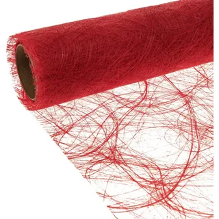 Florists Products Tischläufer Deko Tischläufer Sizoweb Rot 30cm x 5m Hochzeit Geburtstag rot
