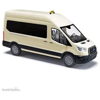BUSCH 54506 - Ford Transit 2014 Bus, Taxi weiß 1:87
