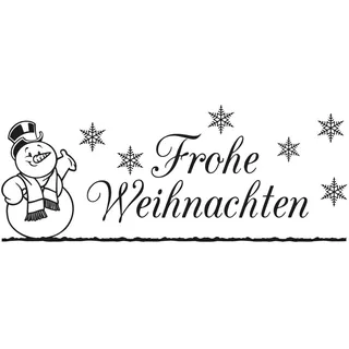 Weihnachts Wandtattoo Frohe Weihnachten 002 M - 80cm x 32cm - 23 mögliche Farben