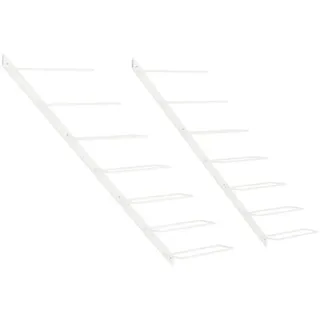 vidaXL Weinregal 7 Flaschen 2 Stk. Weiß