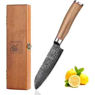 Zayiko Kurumi Santokumesser 12 cm Nussbaumholzgriff