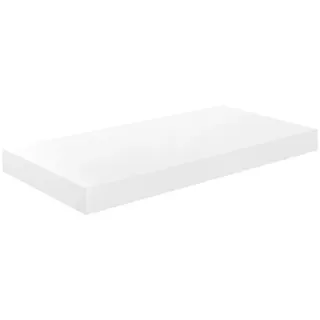 furnicato Wandregal Schweberegal Hochglanz-Weiß 50x23x3,8 cm MDF, 1-tlg. weiß