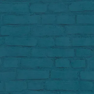 Bricoflor ausgefallene Tapete in Steinoptik Petrol Vliestapete in Mauer Optik für Wohnzimmer und Küche Moderne Vlies Steintapete Blau Im industrielook