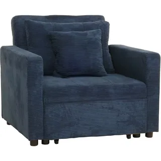 Schlafsessel HWC-L90, Klappsessel Gästebett, Liegefläche 200x100cm Stoff Cord