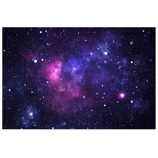 Bilderdepot24 Teppich Vinyl Kinderzimmer Mädchen Jungen Galaxie funktional, rechteckig - violett glatt, nass wischbar (Saft, Tierhaare) - Saugroboter & Bodenheizung geeignet lila 180 cm x 120 cm