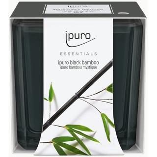 ipuro - dekorative black bamboo Duftkerze - minimalistische & puristische Duftkerzen im Glas - intensive mit grünen holzigen Noten - stilvolle Kerze 125 g, Klar