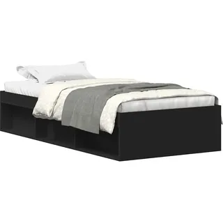vidaXL Bettgestell Schwarz 90x200 cm