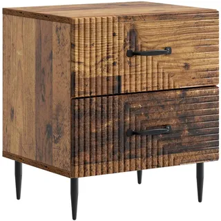vidaXL Nachtschrank 2 pcs Altholz 43 x 34,5 x 47,5 cm Braun