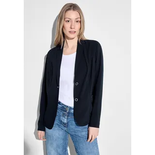 Jackenblazer CECIL Gr. XL (44), blau (universal blue) Damen Blazer mit Knopfleiste und Eingrifftaschen