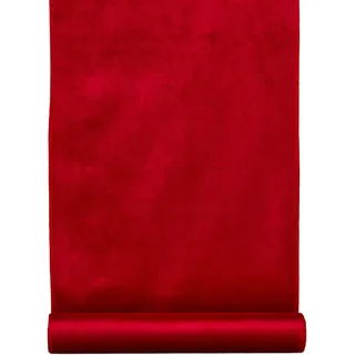 naninoa 1 Rolle SAMT Dekostoff z.B. Tischläufer, Tischdecke, Tischband. 1,8m lang. 35cm breit. Farbe: ROT
