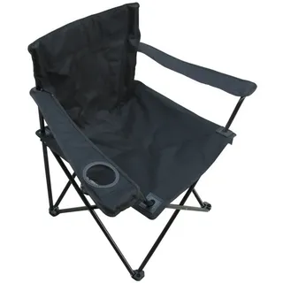 Trendline Campingstuhl mit Armlehne Schwarz