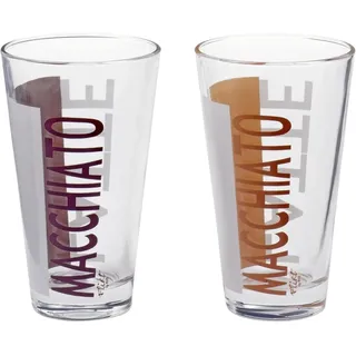 Ritzenhoff & Breker Latte-Macchiato-Glas Borgonovo Latte-Macchiato-Becher, 330ml, farbig sortiert, 1-tlg.
