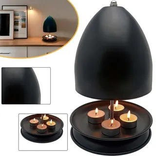 Teelichtofen-Heizung, Teelichtheizung, Teelichtofen Teelichtheizung Metall, Für Winter Wohnzimmer Und Schlafzimmer - Schwarz