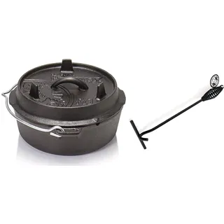 Petromax Feuertopf ft3-t (Dutch Oven Planer Boden) inkl. Deckelheber