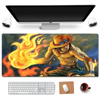 ITBT Mauspad One piece XXL Gaming Mauspad, 900x400mm Anime Mousepad, Höchstmaß an Präzision, extra stark vernähter Rand, gummierte Unterseite, Desktop Computer, F