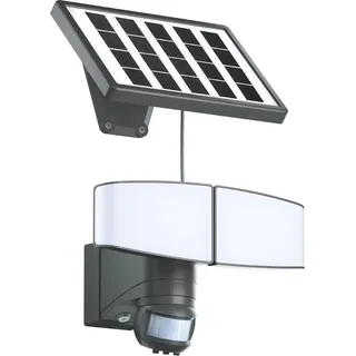 Northpoint LED Solar Strahler Flutlicht Fluter mit Bewegungsmelder Leuchtdauer, Sensitivität und Dämmerungssensor einstellbar für Innen und Außen 6000K kaltweiß 900 Lumen (Grau)