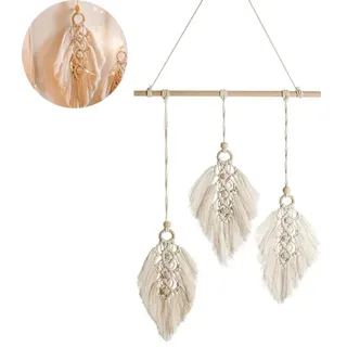 Makramee Wandbehang Handgefertigt, Boho Chic Böhmische Wanddekoration, Nordische Quaste Baumwolle Gewebt Böhmische Hängende Tapiserie Dekorativer Anhänger, Kreatives Geschenk