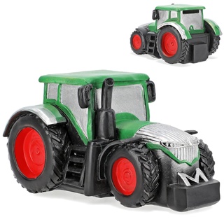 große Spardose Traktor mit Verschluss - aus Kunstharz/Polyresin - 15,5 cm - stabile Sparbüchse - Sparschwein - für Kinder & Erwachsene/lustig witzig -..