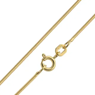 trendor 15695 Feine Schlangenkette 925 Silber Vergoldet Kette Damen 1,1 mm, 45 cm