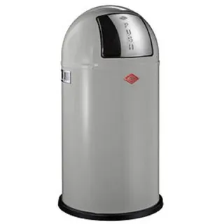 WESCO 175 831 Pushboy Abfallsammler 50 Liter cool Grey 40 x 40 x 75.5cm (L/B/H), Edelstahl